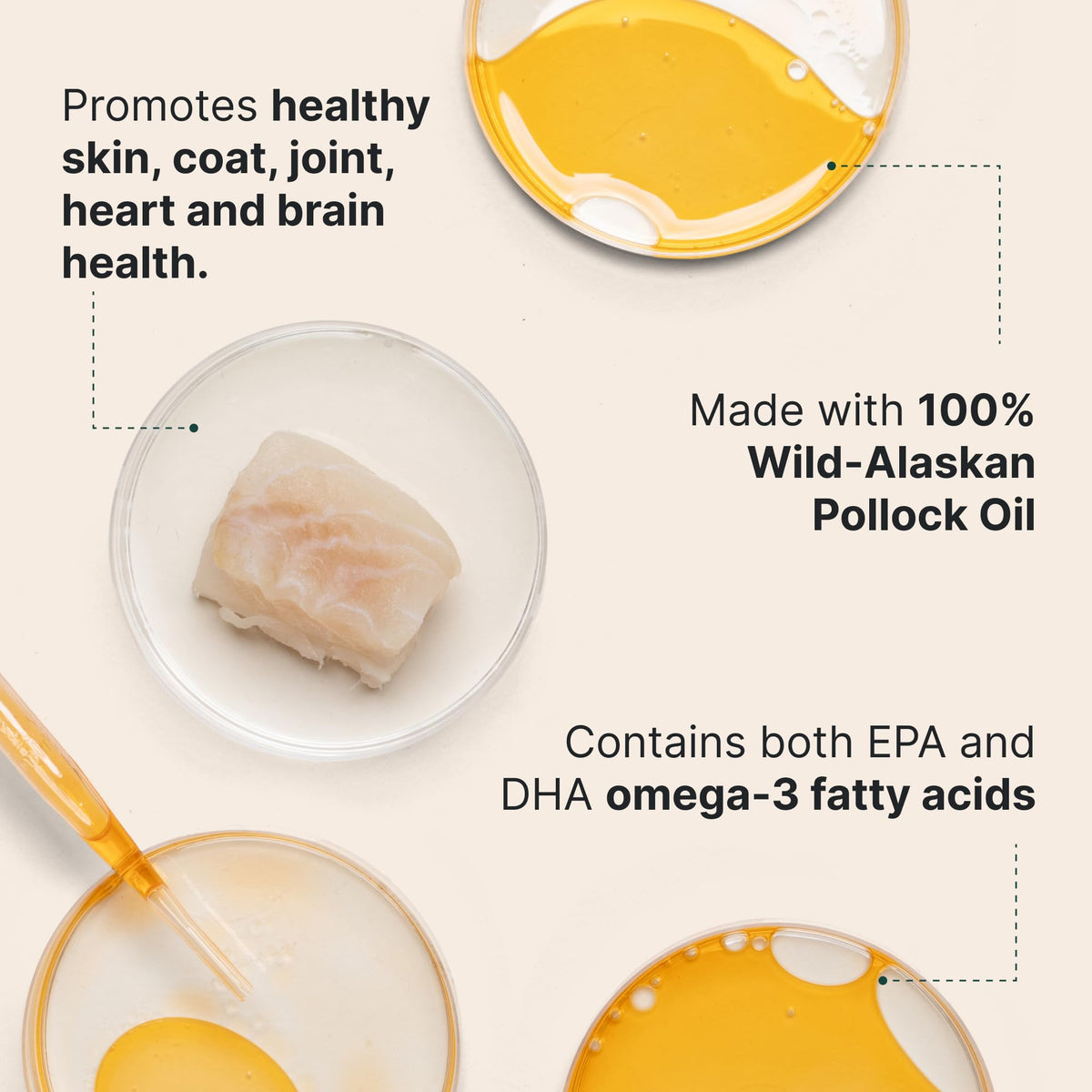 Omega-3 Fish Oil for Dogs, 16 oz Wild Alaskan Pollock Oil Z81753