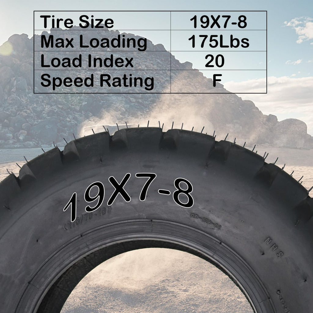 Set of 2 Off-Road 19x7-8 ATV/UTV Tires E69087