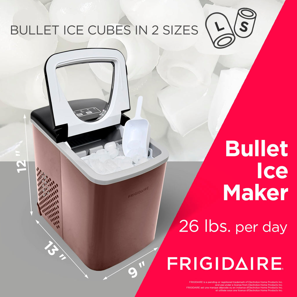 Stainless Steel Countertop Ice Maker Machine with 26 lb Capacity Q316850