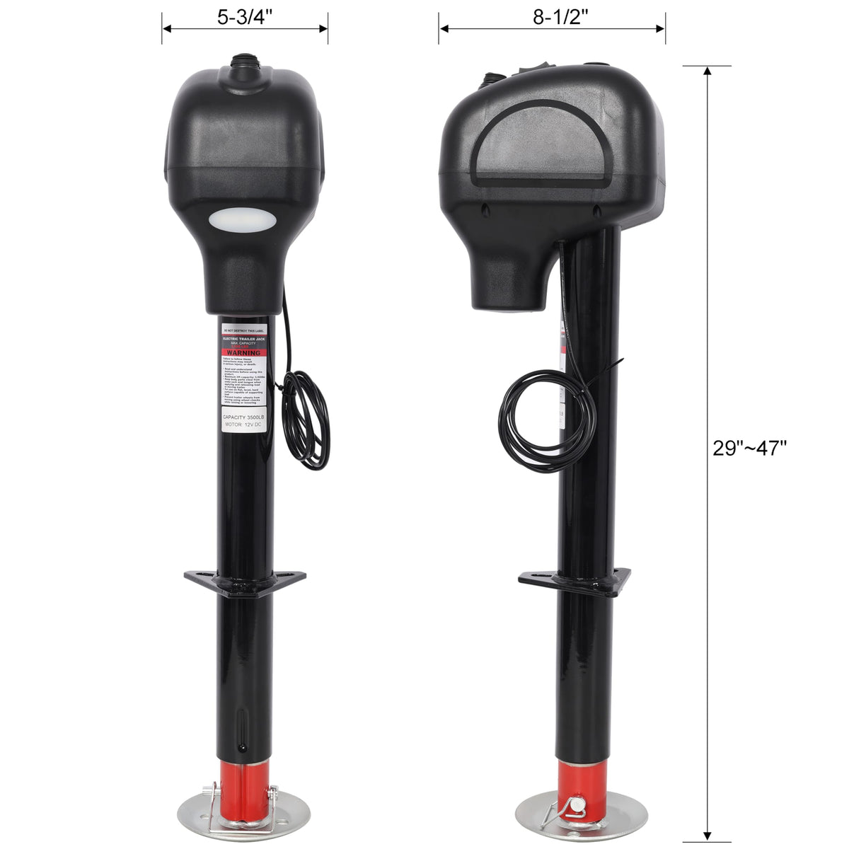 Electric Tongue Jack with 3500 Lbs Capacity Y1198
