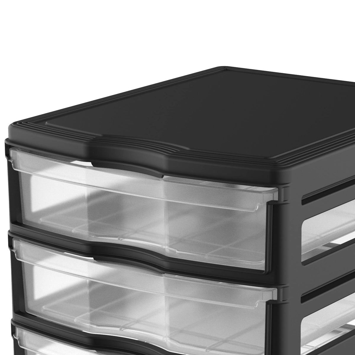 3 Pack 3 Drawer White Stackable Storage Organizer D658