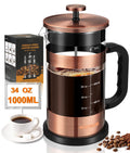 34 Ounce Stainless Steel French Press Coffee Maker X530