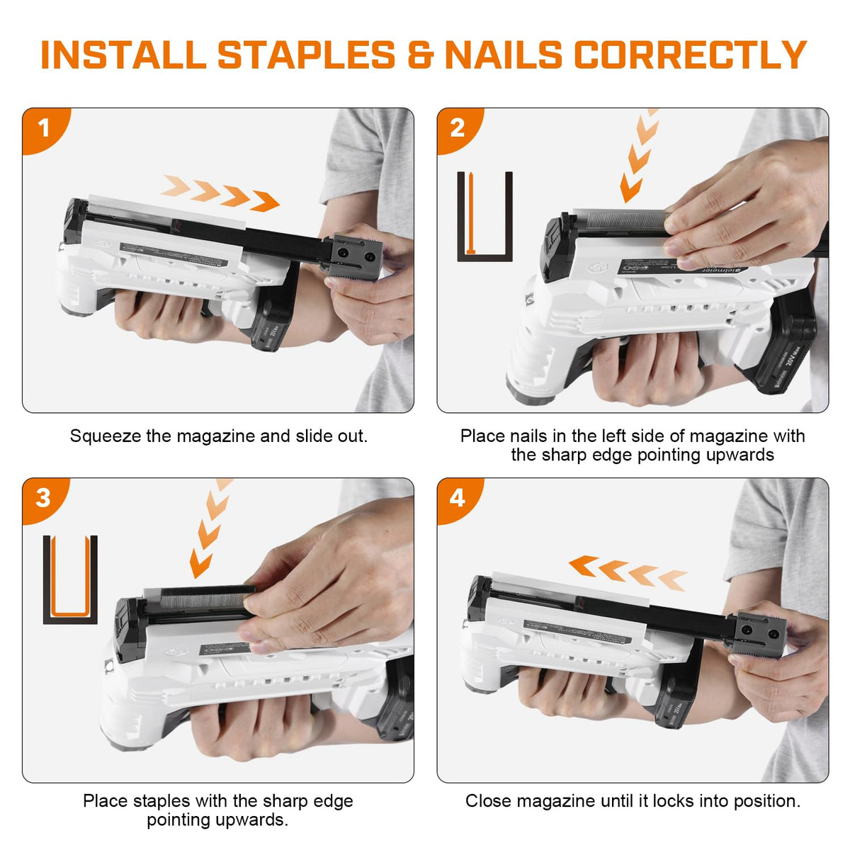 18 Gauge 2 In 1 Cordless Brad Nailer Stapler K7166