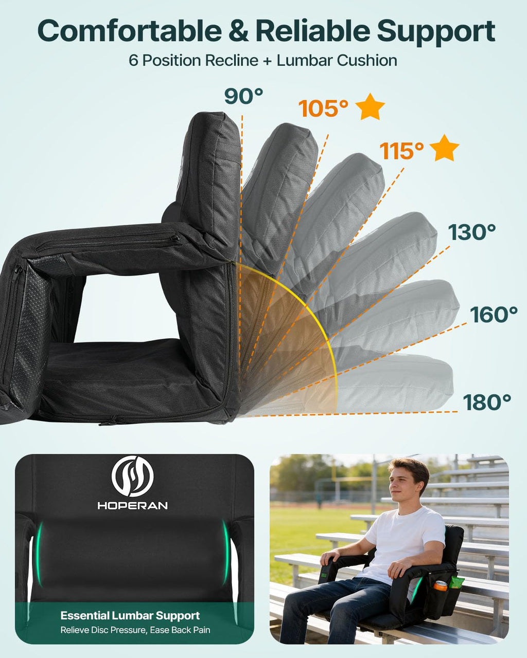 Massage Heated Stadium Seats for Bleachers E2973