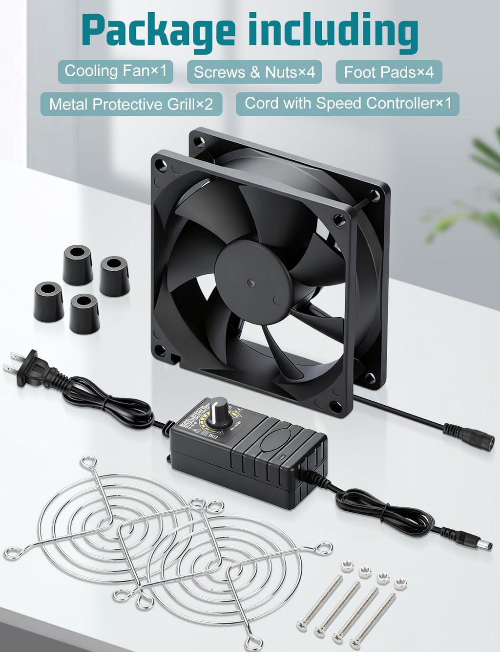 80mm 12v Small Computer Fan with AC Plug R128