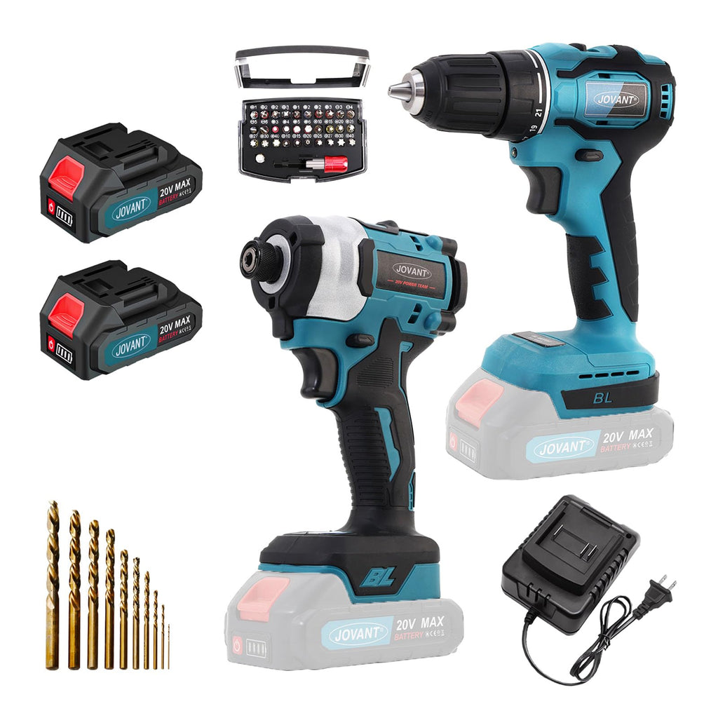 Cordless Drill and Impact Driver Combo Kit with 2 Batteries M4653