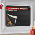 Black Magnetic Fireplace Cover H401641