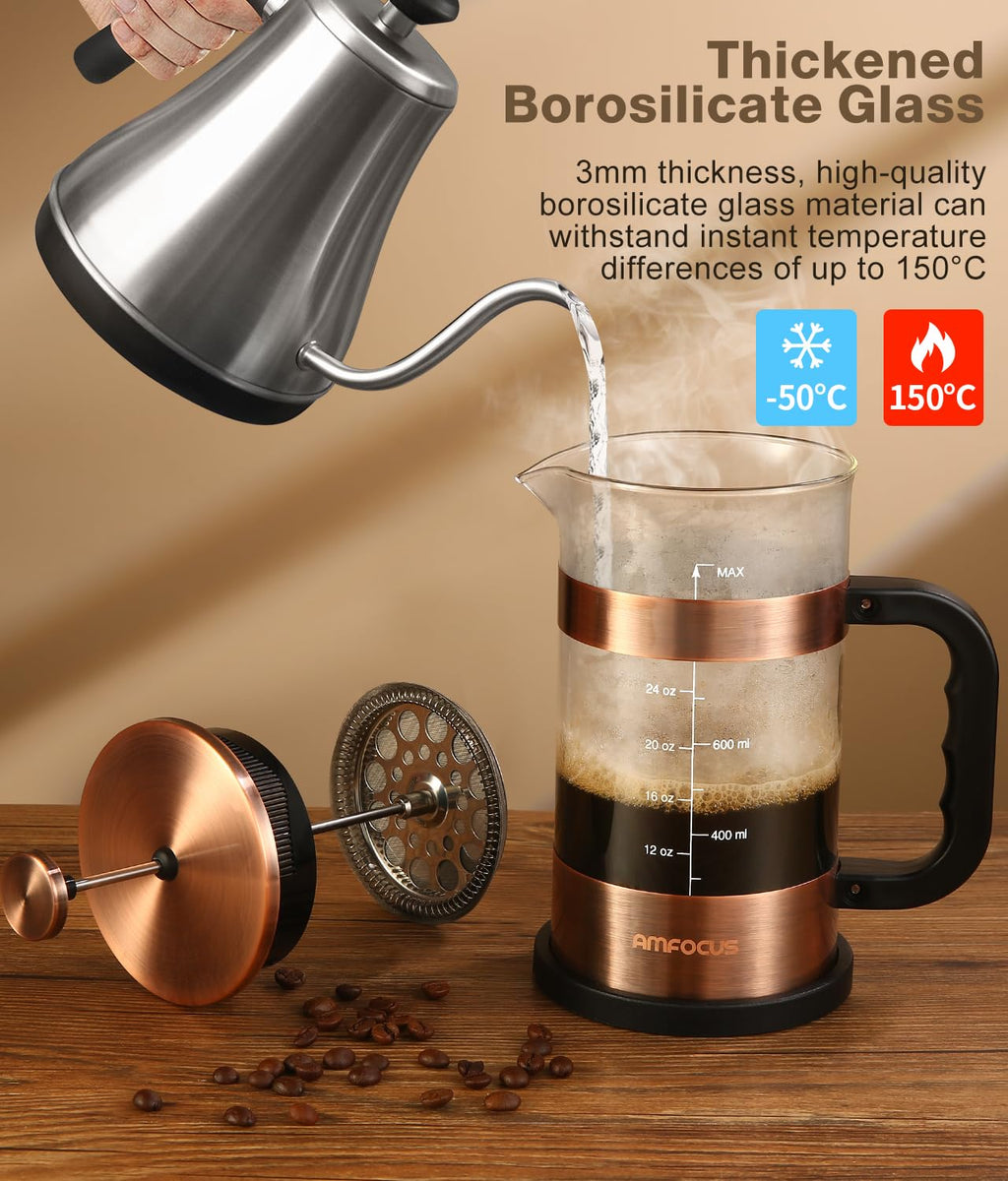 34 Ounce Stainless Steel French Press Coffee Maker X530