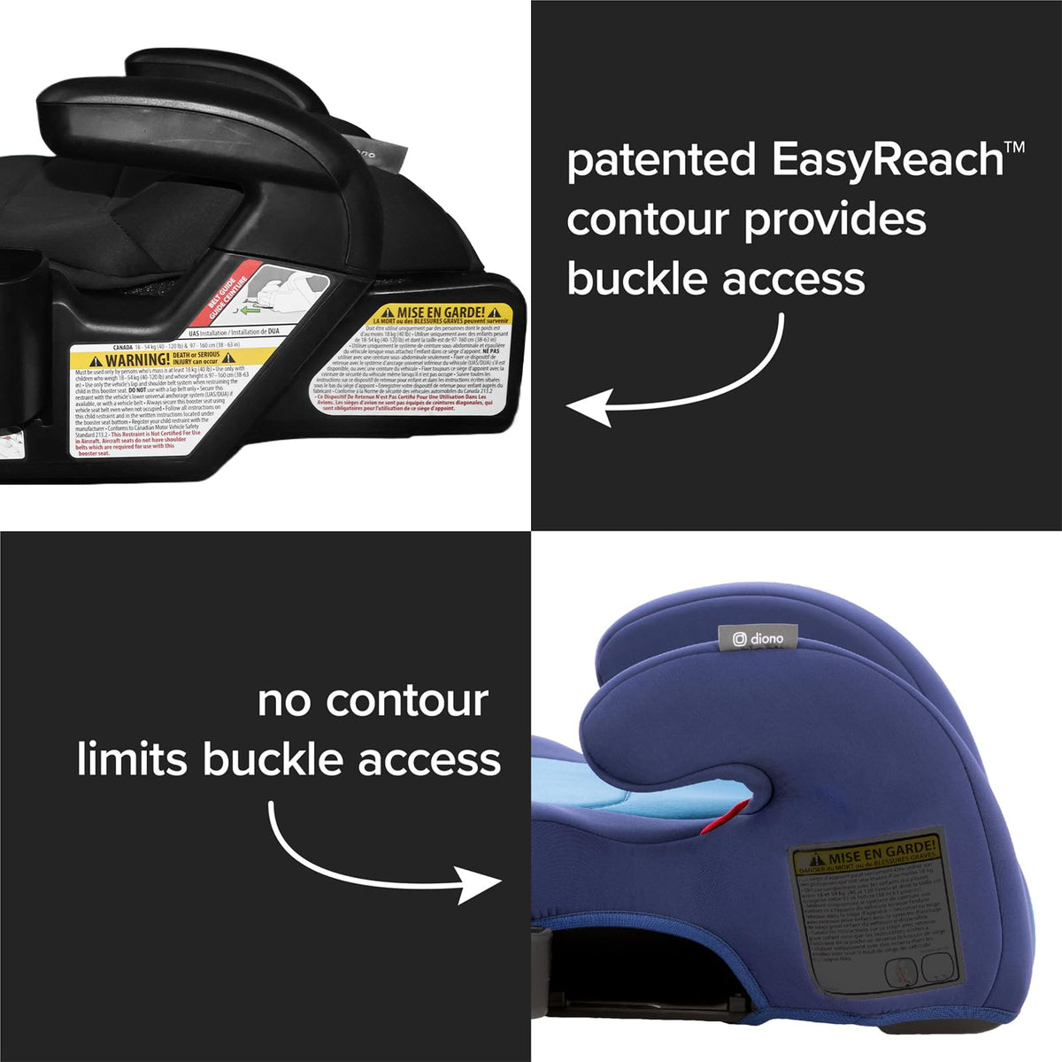Backless Booster for Children 40-120 lbs X619345