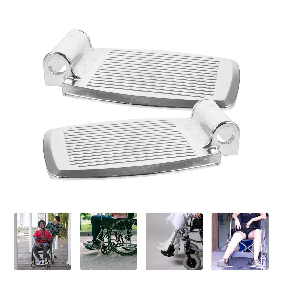 Heavy-Duty Aluminum Alloy Wheelchair Footrest Pair U13917