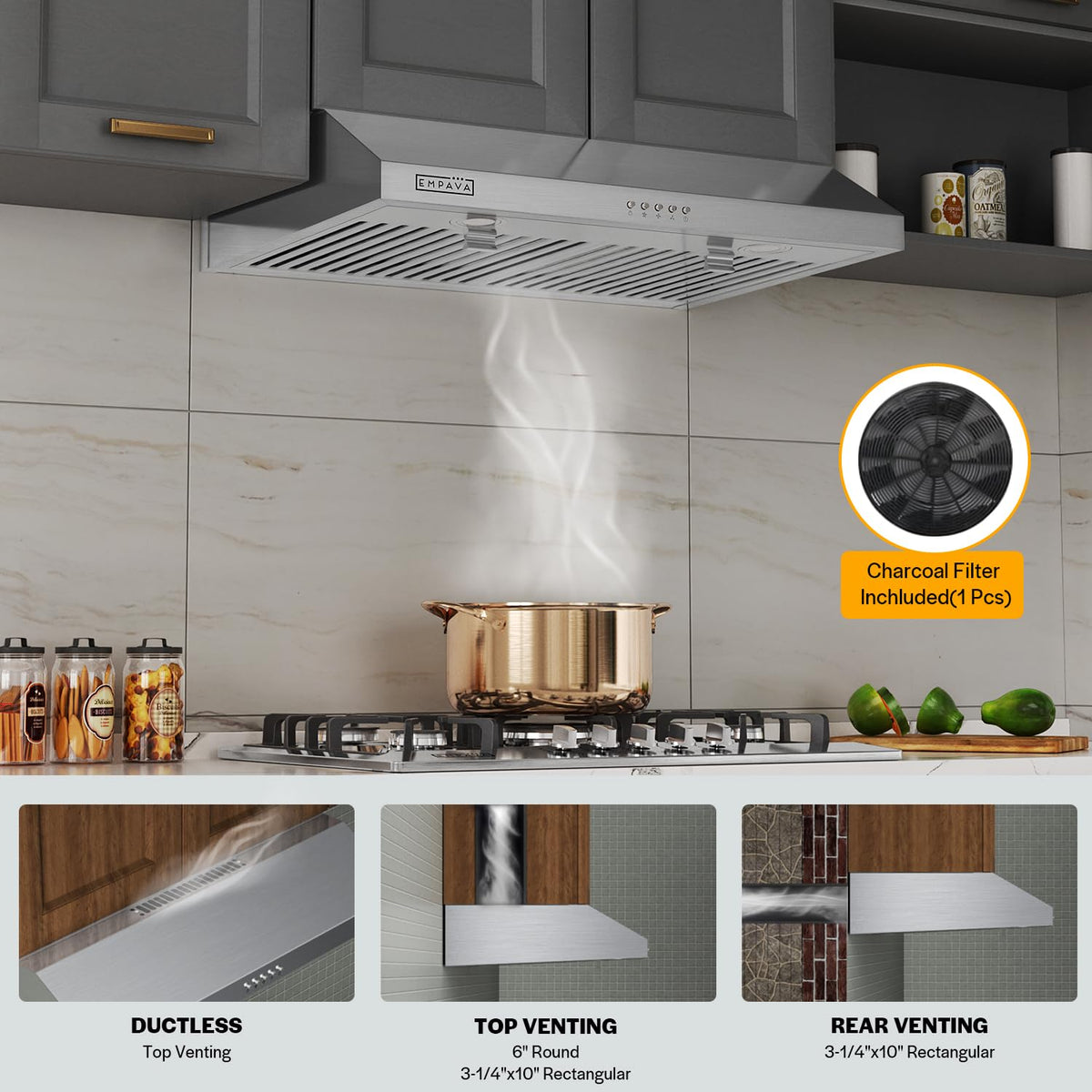 Ductless Under Cabinet Range Hood 30 Inch Y446