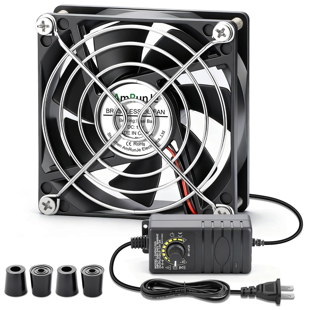 80mm 12v Small Computer Fan with AC Plug R128