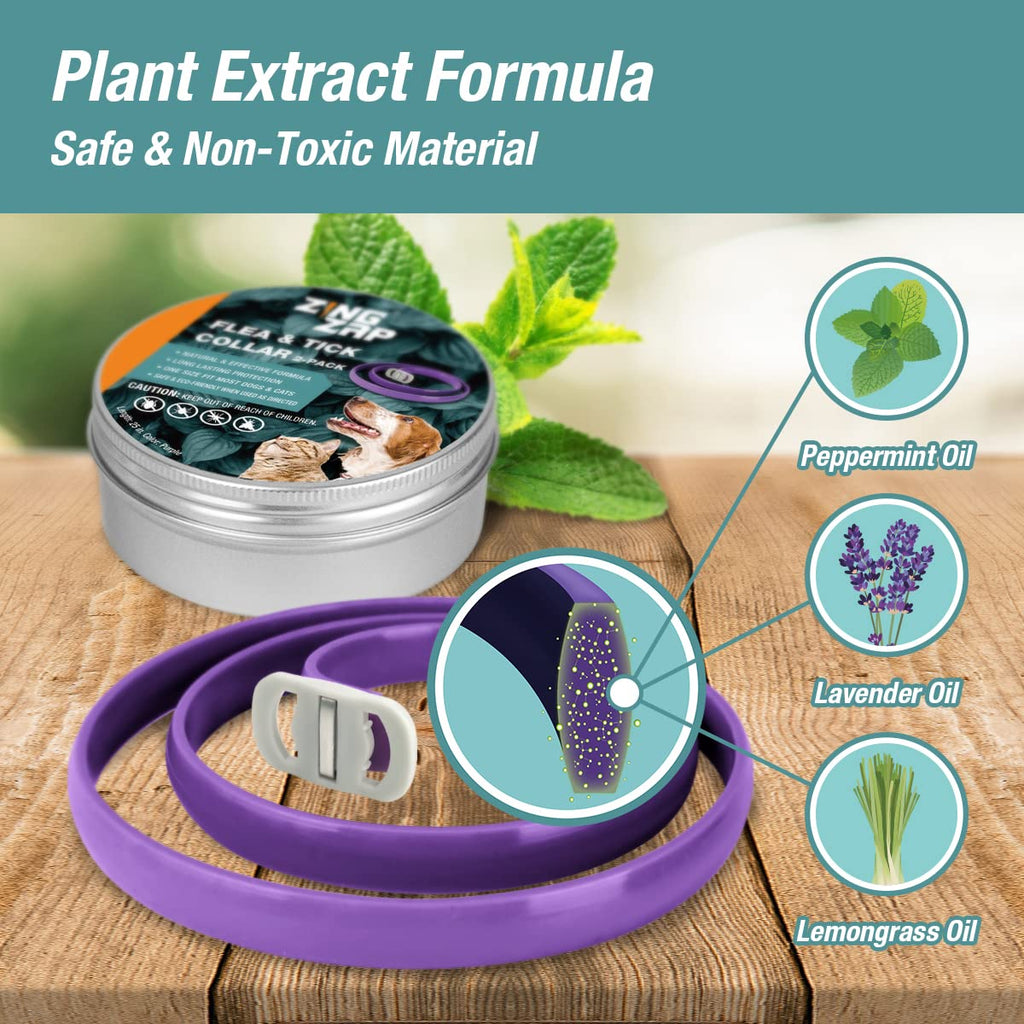 Flea & Tick Collar Plant Powered Blue 2-Pack Z8688
