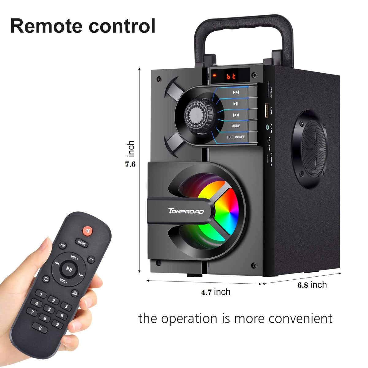 Portable Bluetooth Speaker with Subwoofer O8916