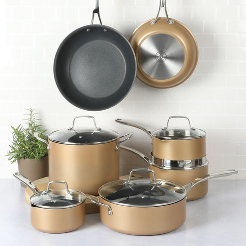 12 Piece Hard Anodized Nonstick Cookware Set H44432