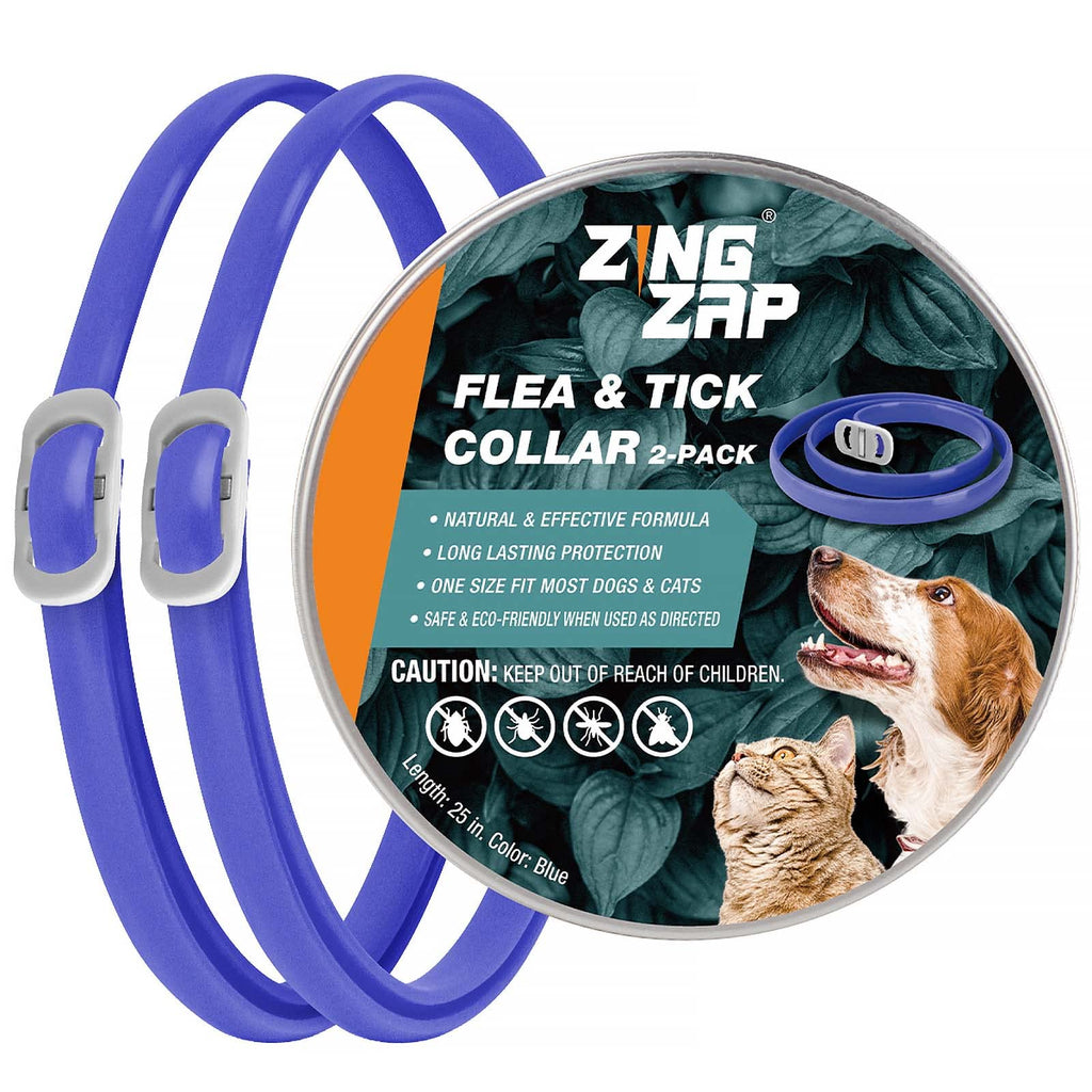 Flea & Tick Collar Plant Powered Blue 2-Pack Z8688