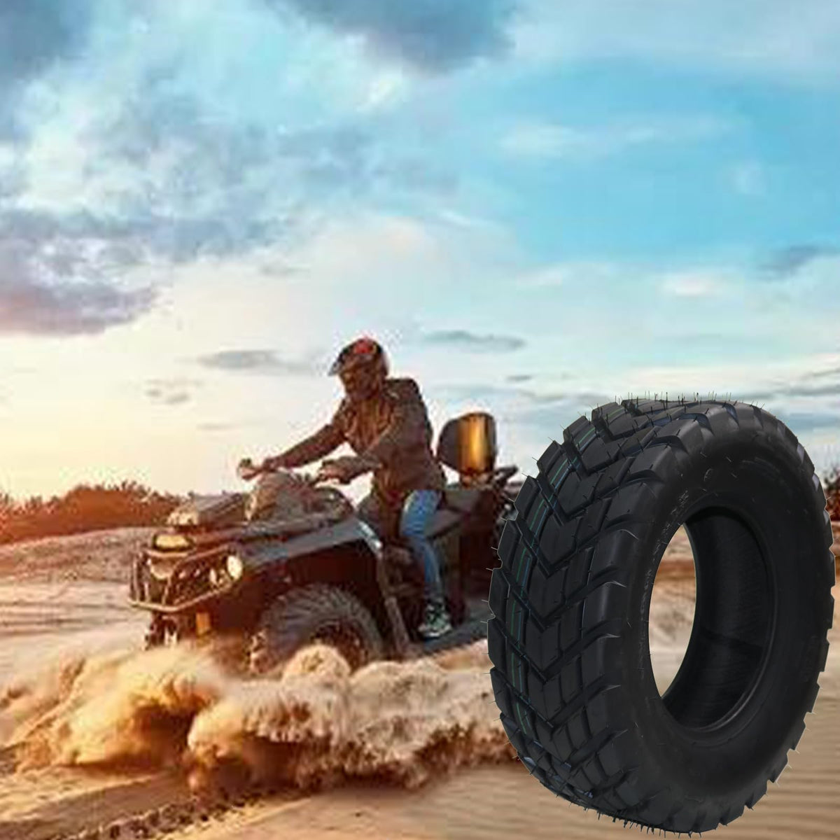 Set of 2 Off-Road 19x7-8 ATV/UTV Tires E69087
