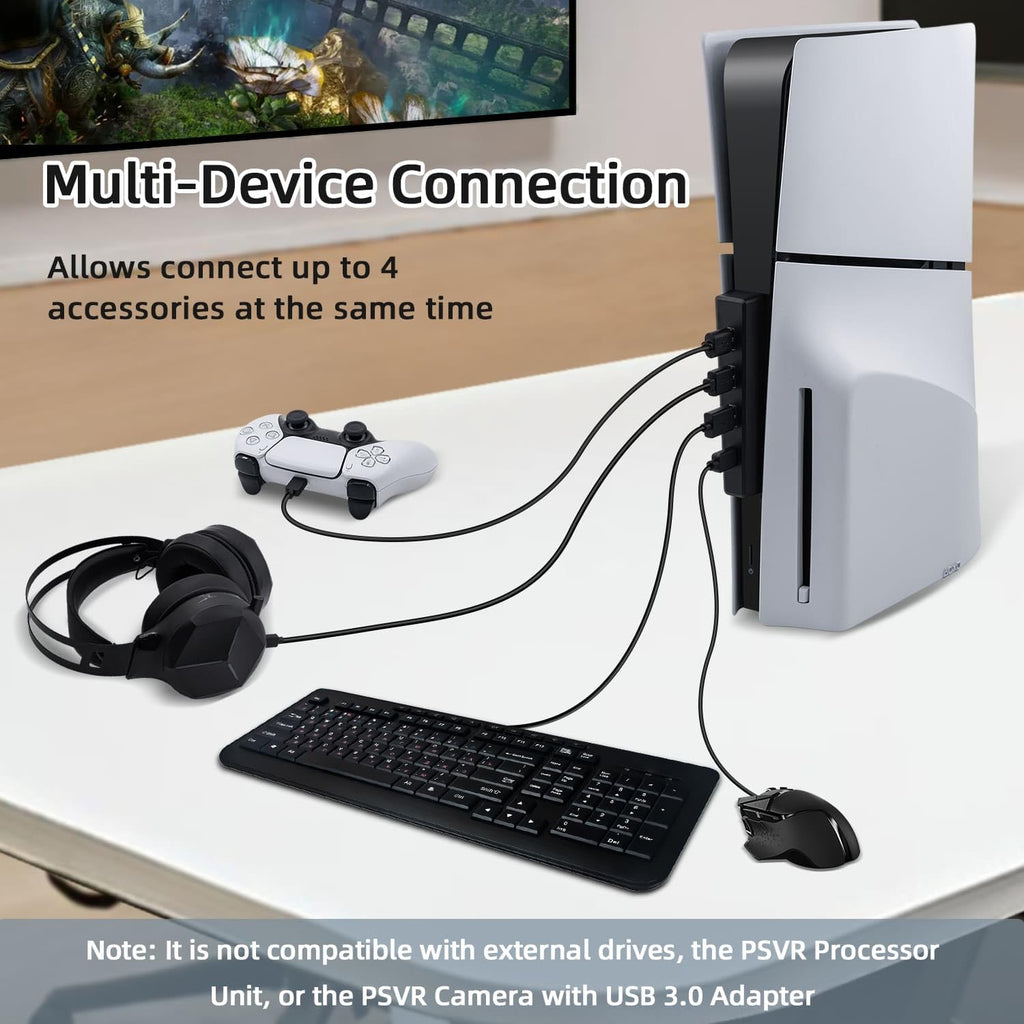 Black 4 Ports USB 2.0 Hub R4129