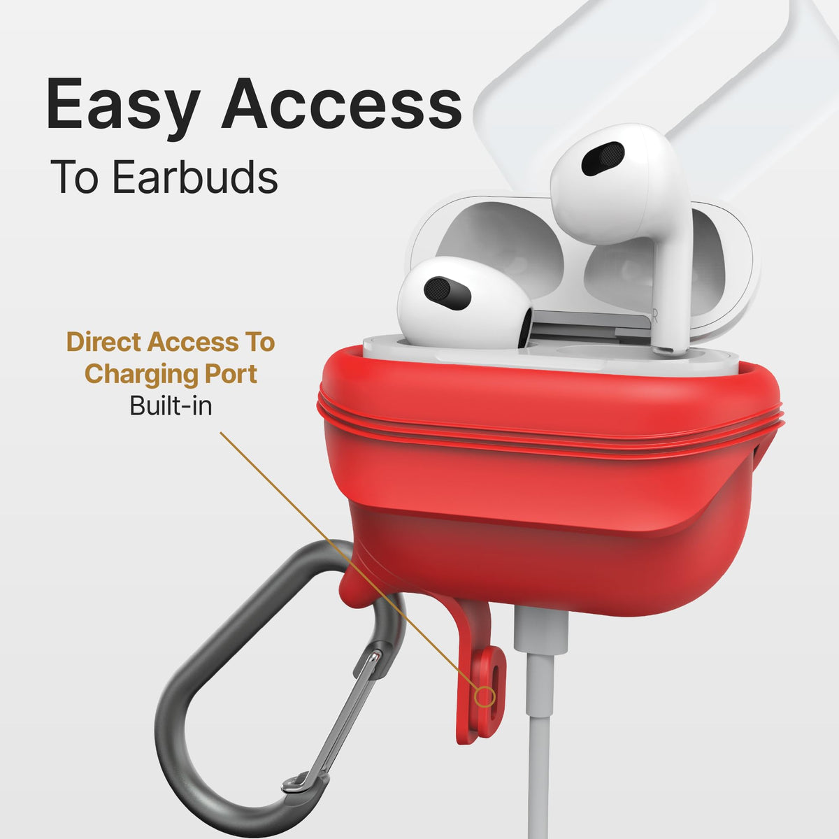 Waterproof AirPods 3rd Generation Case with Carabiner L35030