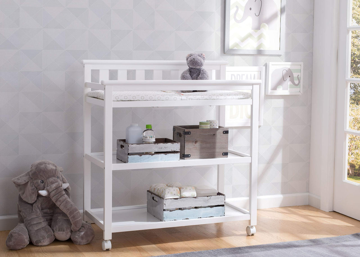 Flat Top Changing Table with Wheels and Changing Pad K610485
