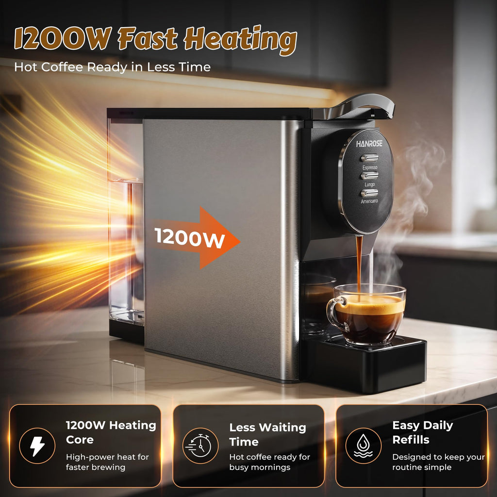 Stainless Steel 20 Bar Espresso Machine B217