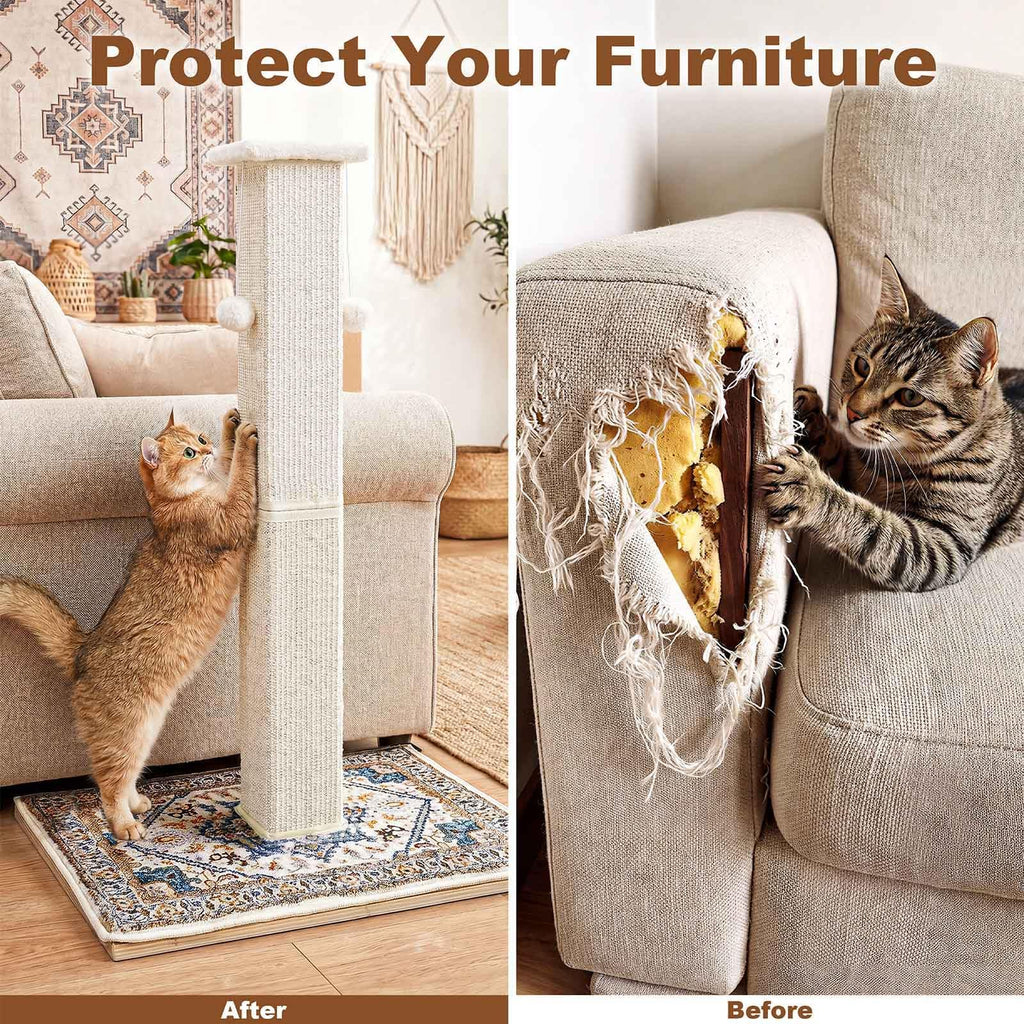 Tall Cat Scratching Post with Carpet A458873