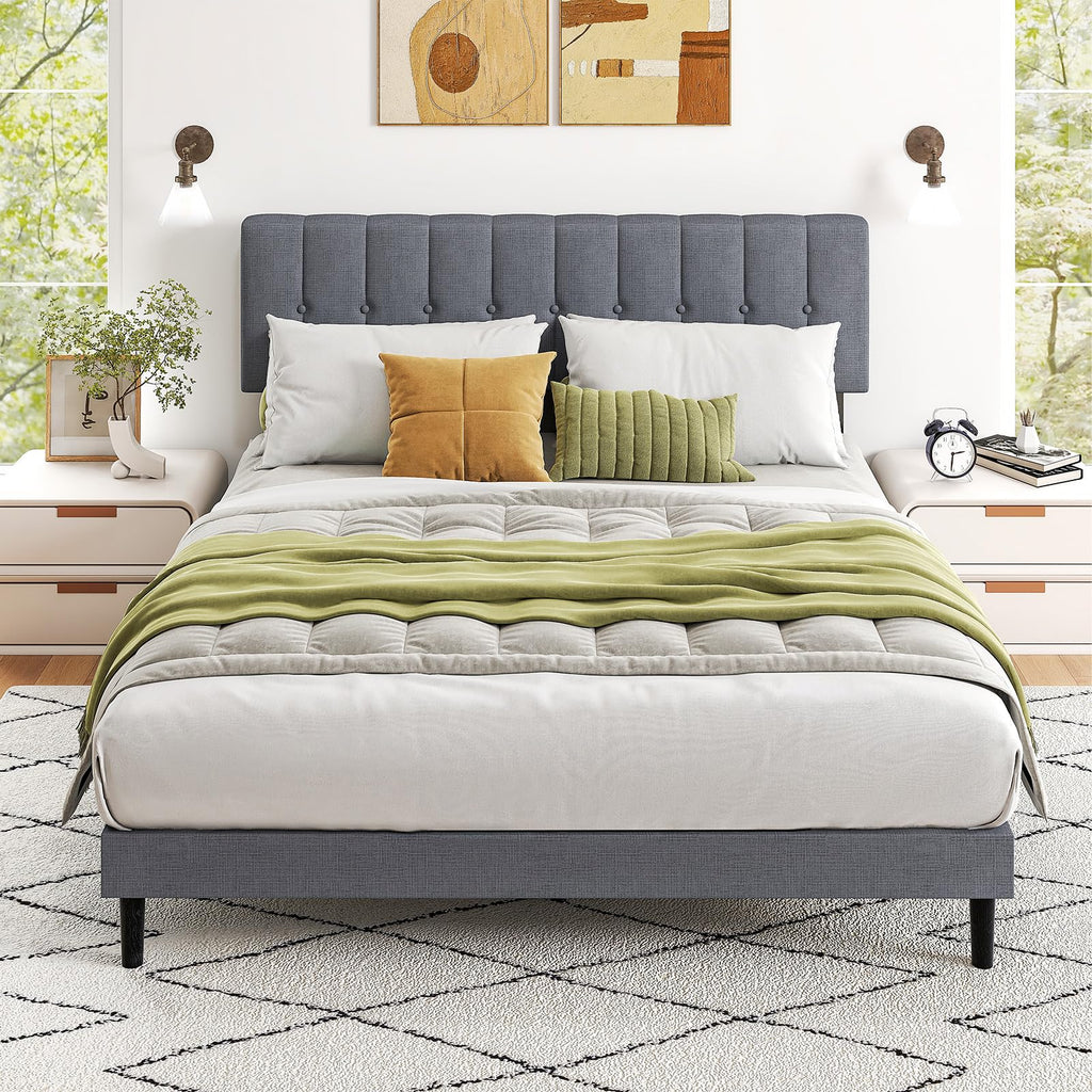 Queen Size Bed Frame with Headboard D566585