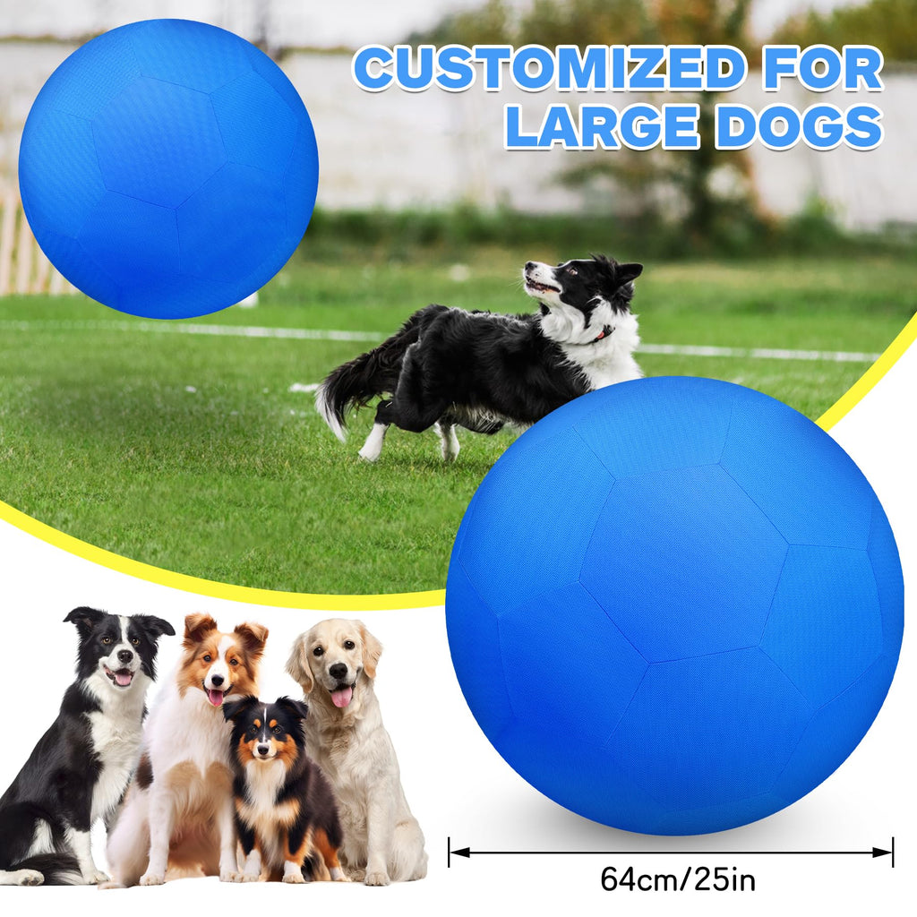 25" Waterproof Durable Dual-Layer Herding Ball for Dogs and Horses (Blue) K801413