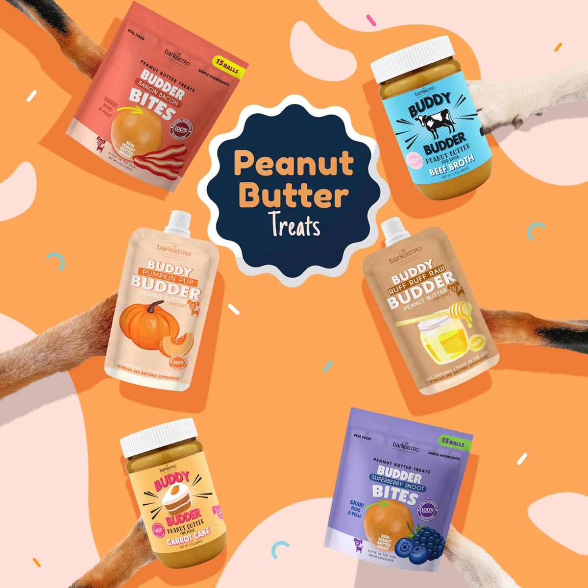 Red Velvet Brownie Butter S'Mores Natural Dog Peanut Butter Set of 3 P273