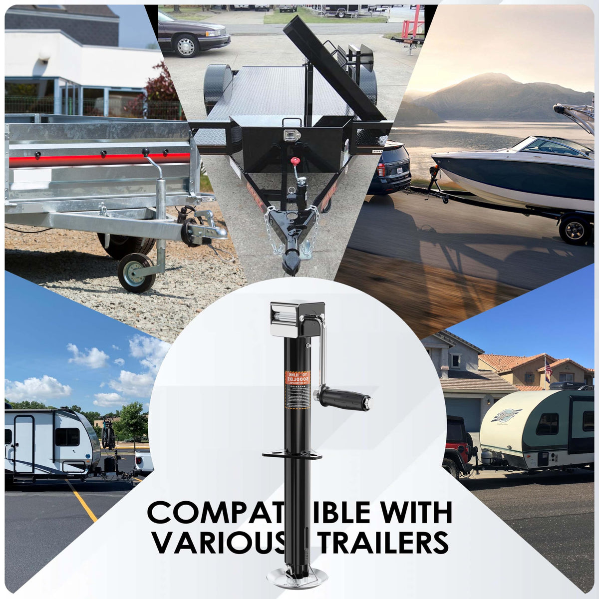 5000 lbs 15" Lift A-Frame Trailer Jack R19108