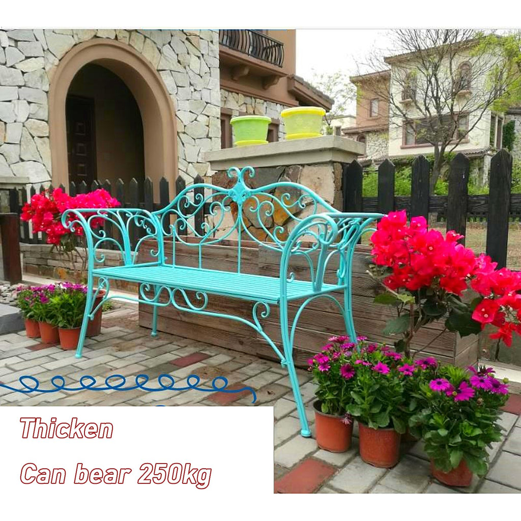 2-Seat Outdoor Metal Bench E48834