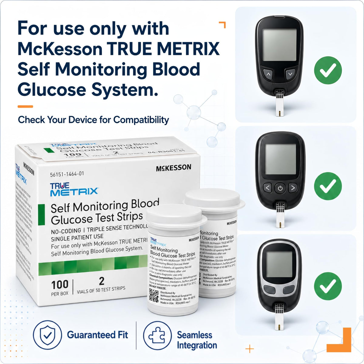 Blood Glucose Test Strips, 100 Strips T6162