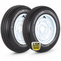 2-Pack Trailer Tire Rim Assembly 4.80-12 White 4 Lug Q7062