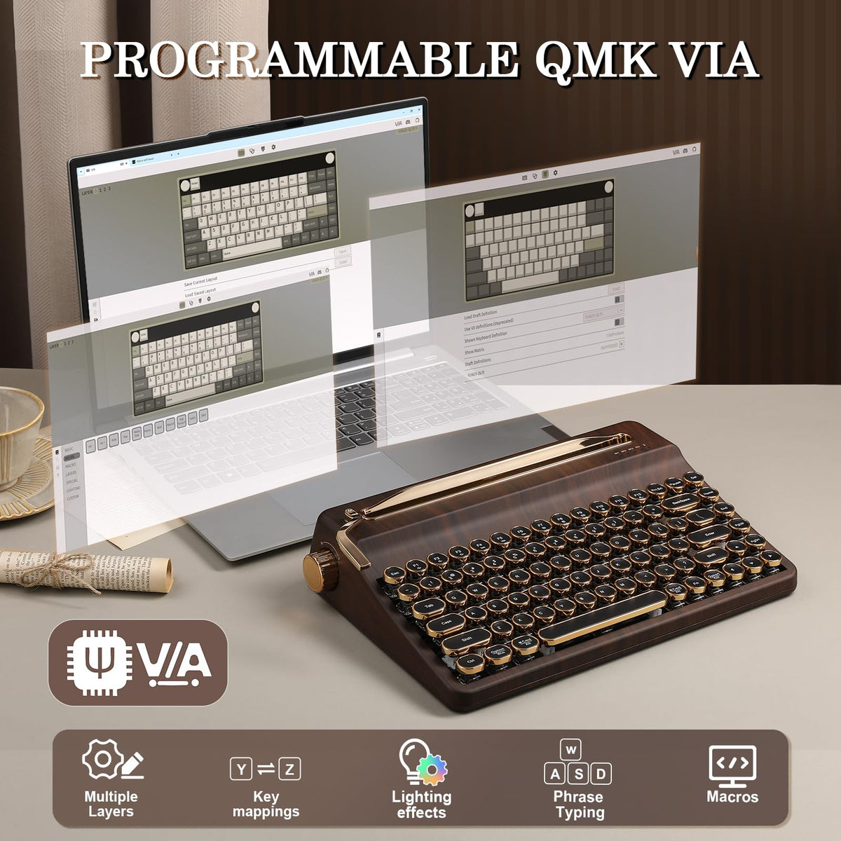Wood Hot Swap RGB Keyboard B8367