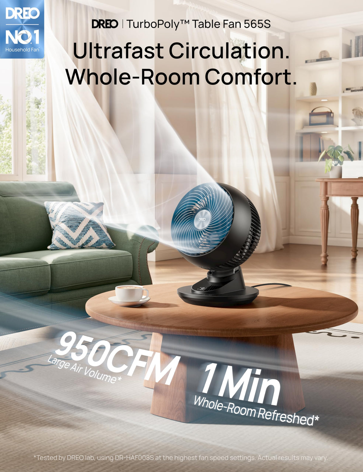 12 Inches 90° Oscillating Smart Desk Fan Y3635