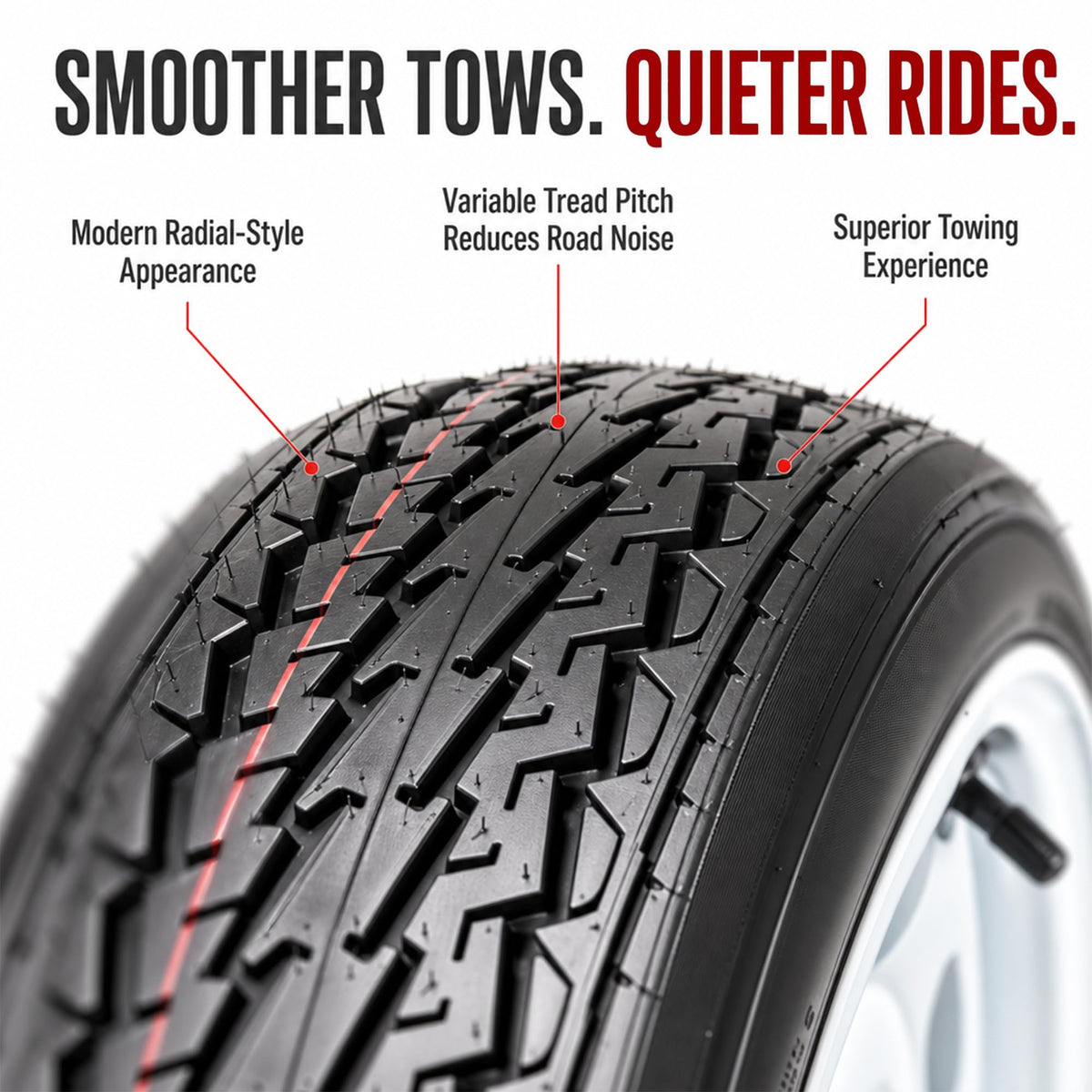2-Pack Trailer Tire Rim Assembly 4.80-12 White 4 Lug Q7062