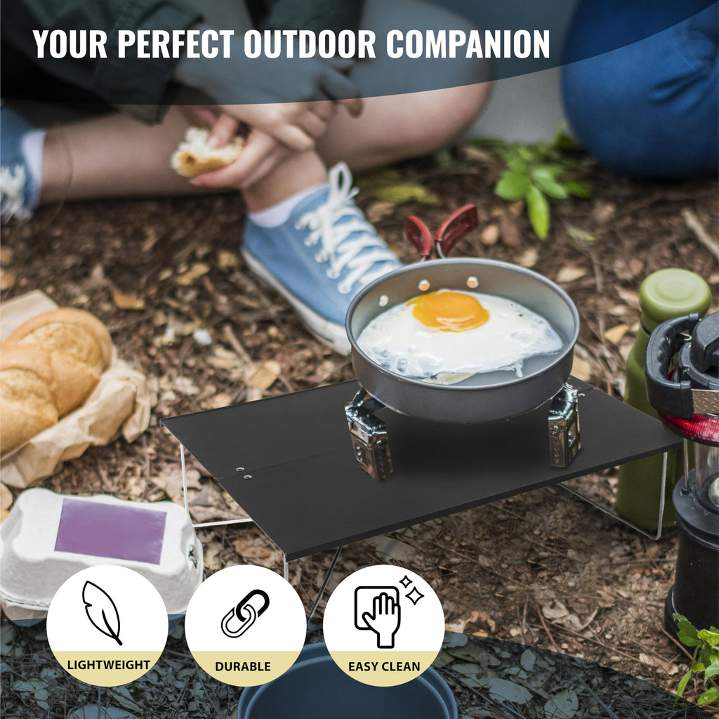 Compact Mini Camping Table Folding Black M431685