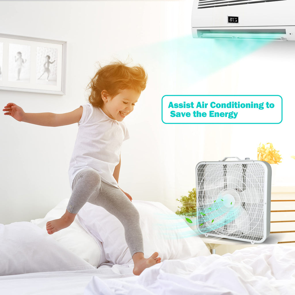 20'' 3-Speed Box Fan with Carry Handle C75878