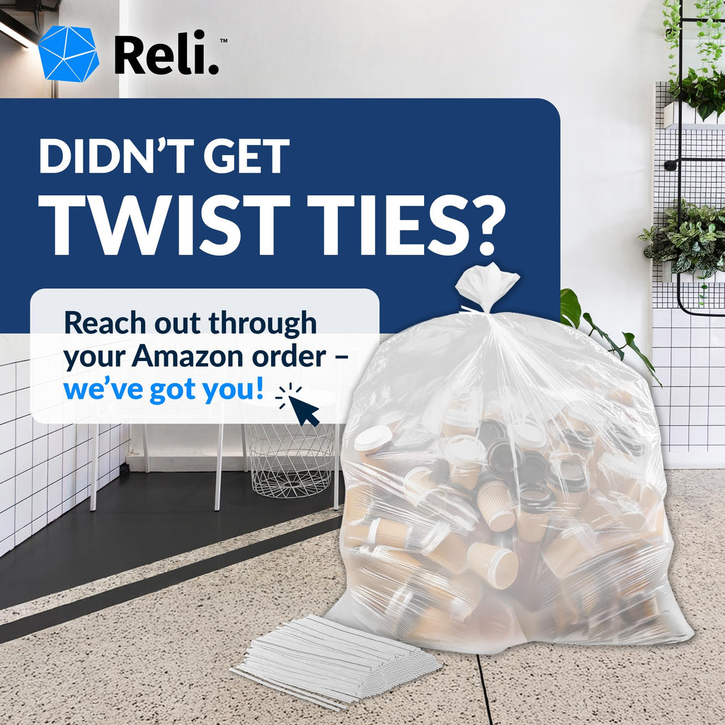 55 Gallon Heavy Duty Clear Trash Bags 100 Count O219370