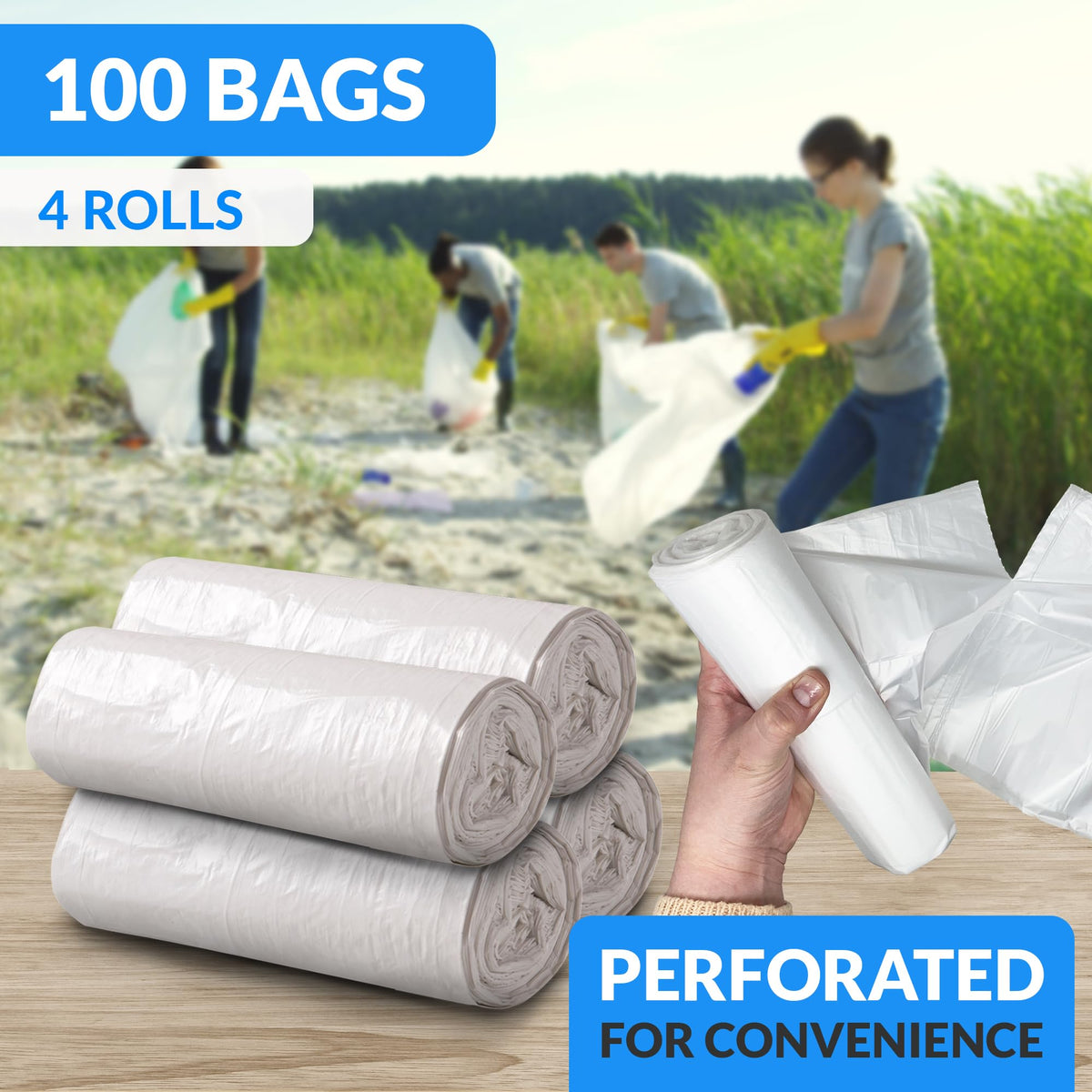 55 Gallon Heavy Duty Clear Trash Bags 100 Count O219370