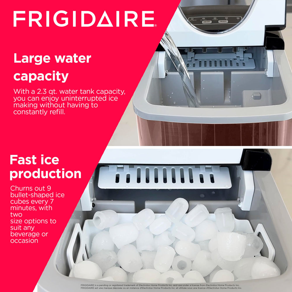 Stainless Steel Countertop Ice Maker Machine with 26 lb Capacity Q316850