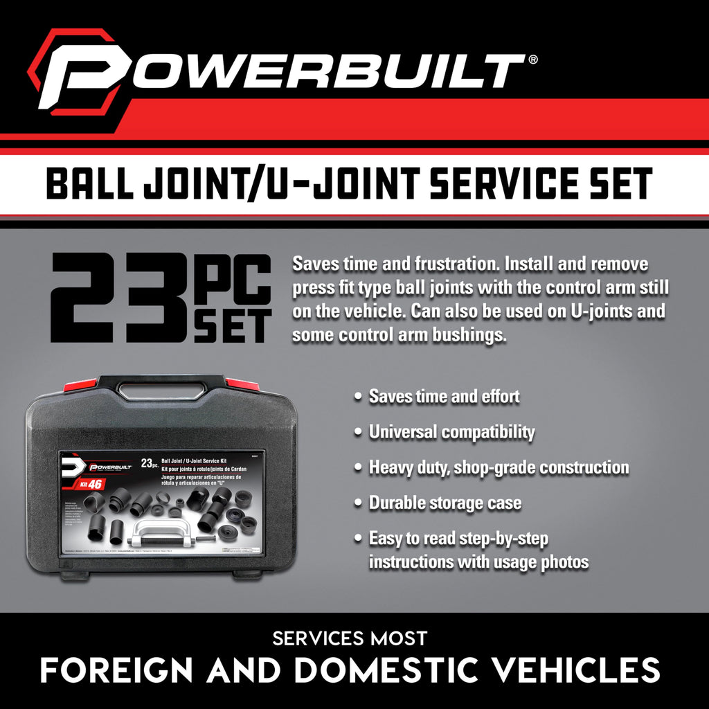 23 Piece Ball Joint and U Joint Service Set C330225