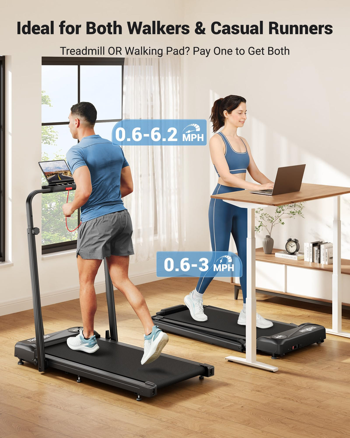 Walking Pad with Handle Bar L6565