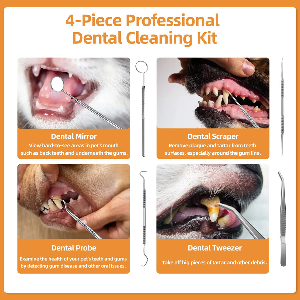 Ultrasonic Pet Tooth Cleaner Kit with LED Light D7614