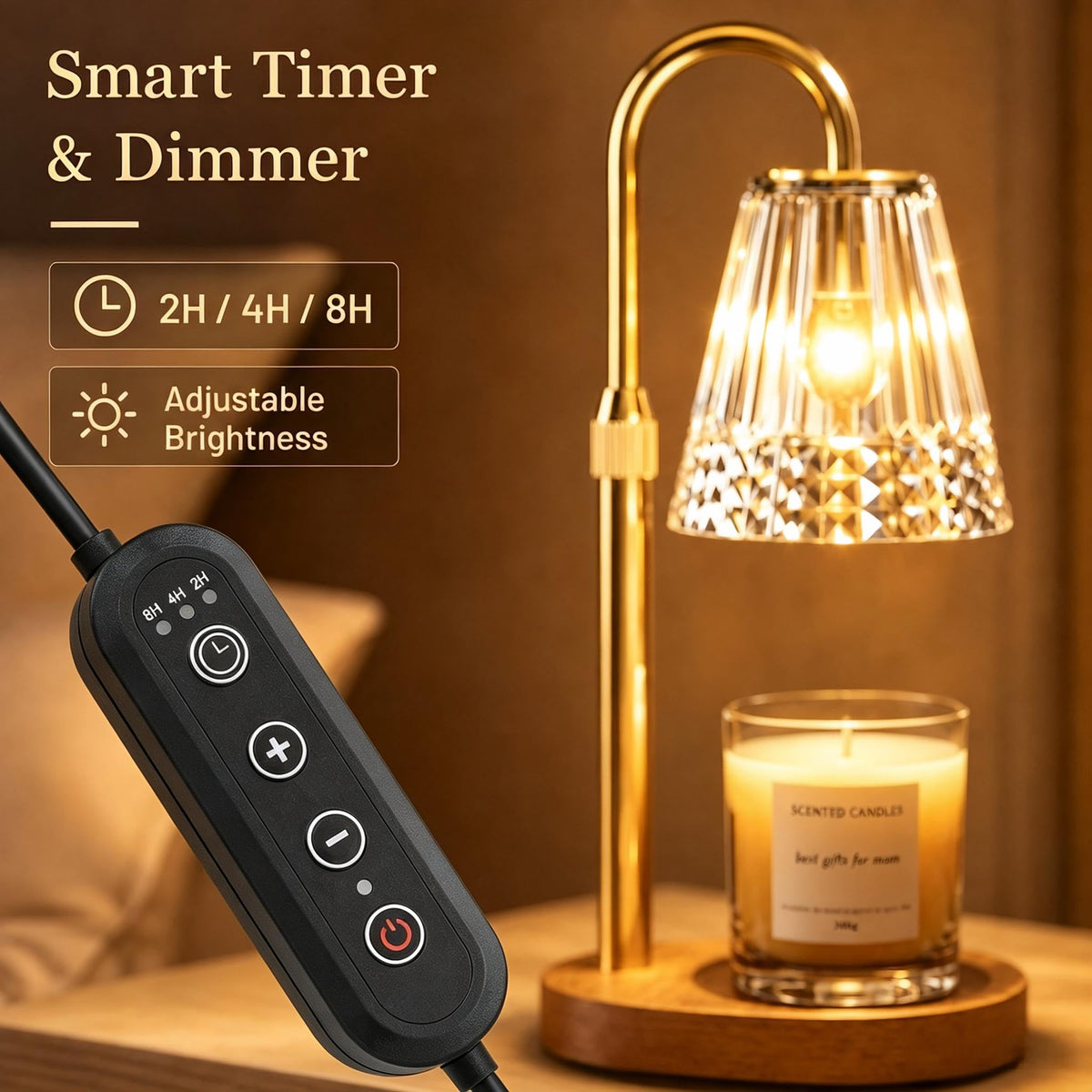 Candle Warmer Lamp 2 Pack with Timer & Dimmer H8745
