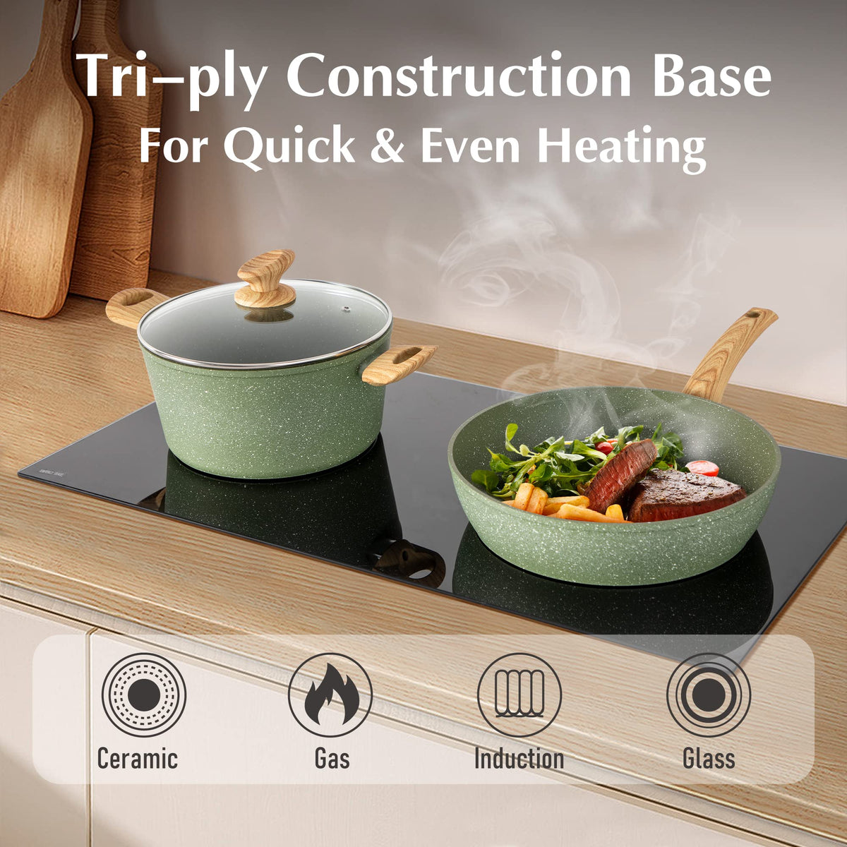 12 Pcs Non Stick Cookware Set B5925