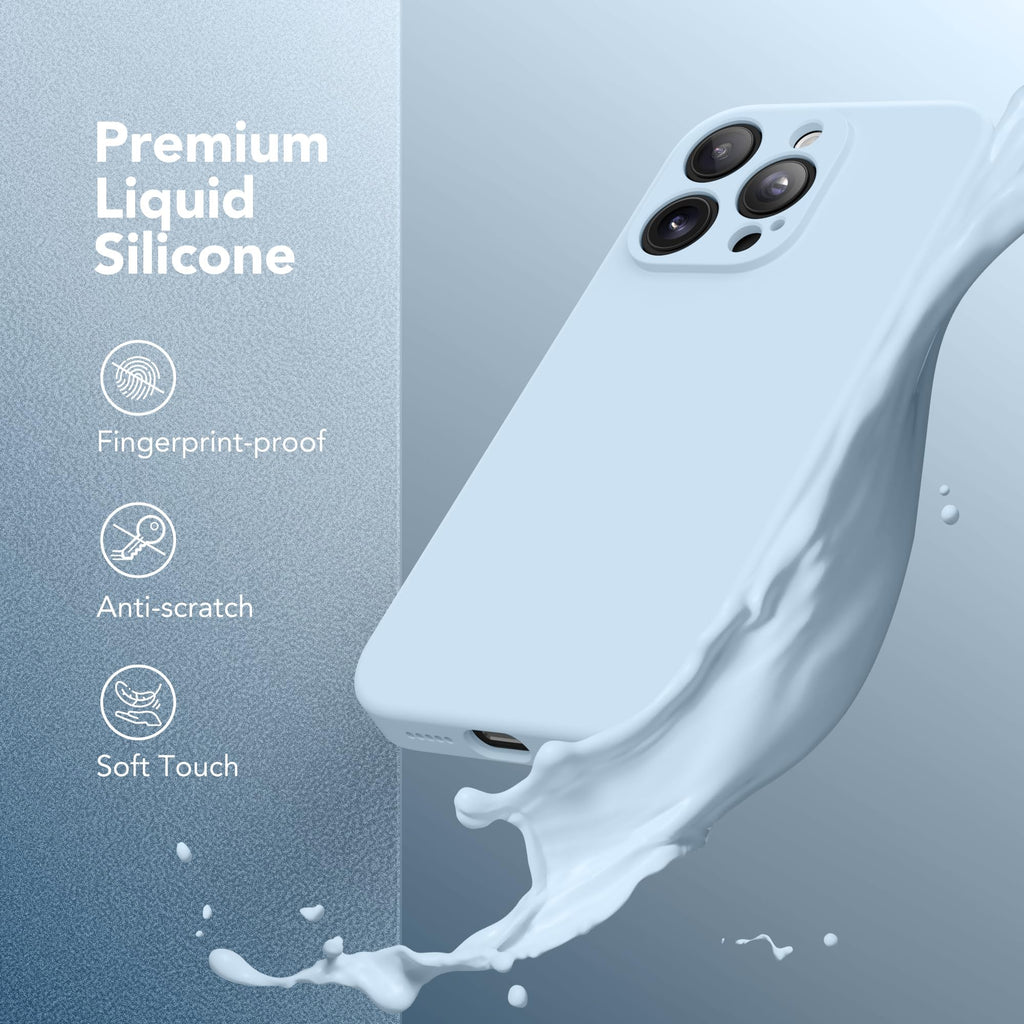 Light Blue Silicone iPhone 13 Pro Max Case K392455