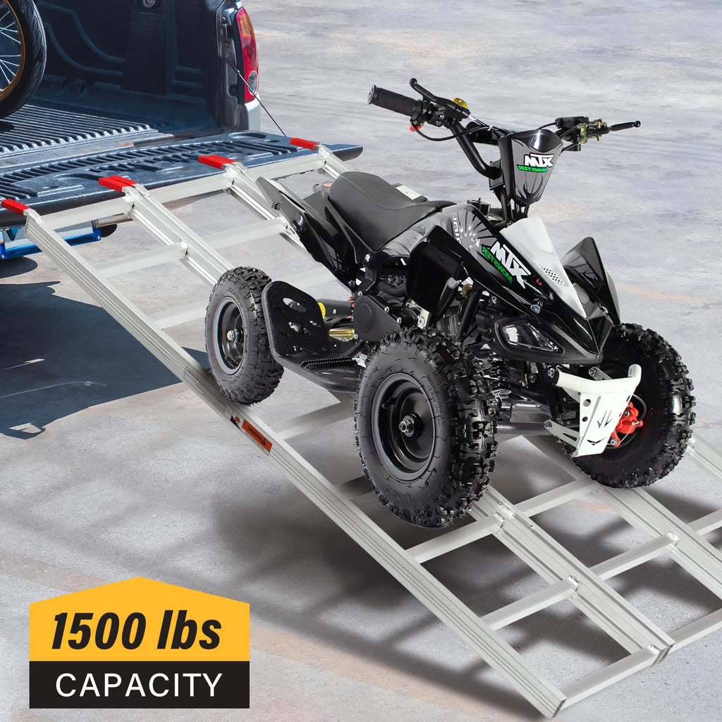 69" L x 50" W Tri-Fold Aluminum ATV Loading Ramp 1500lb Capacity Z54878