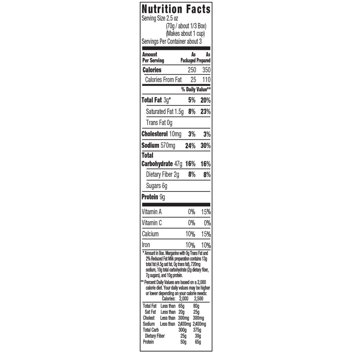 Macaroni & Cheese Dinner 24 ct 7.25 oz L625