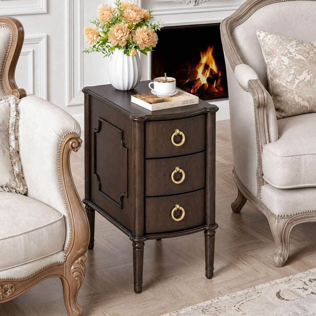 Narrow Wood Nightstands Set of 2 L862209